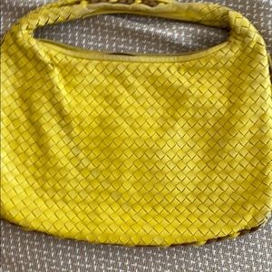 Bottega Veneta shoulder purse. Yellow